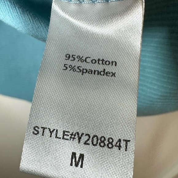 Tuckernuck Blue Ribbed Rollins Funnel Neck Sweater Medium - Picture 5 of 8